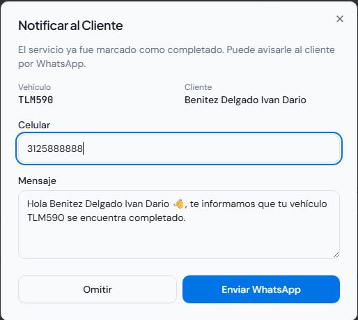 Notificaciones por WhatsApp